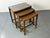 Vntage Danish Mid Century Modernist Set off nesting tables, 1960s Well made set. The largest table has a glass top. The...