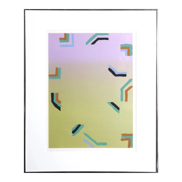 Minimalist Abstract Screenprint by Murata For Sale
