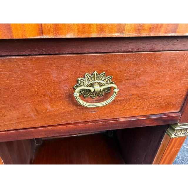 Mid 20th Century Mid 20th Century Pair of French Emprire Style Matching Open Door Nightstands For Sale - Image 5 of 13