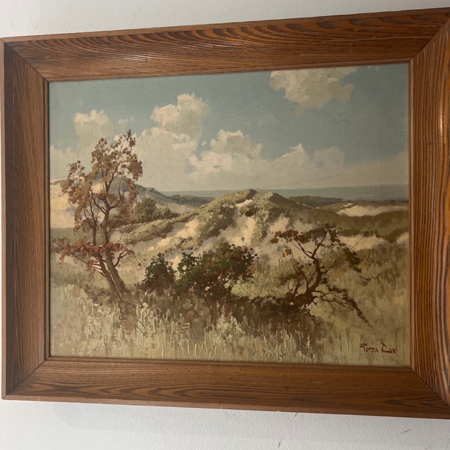 Oil on canvas landscape by Slovakian artist Peter Tux