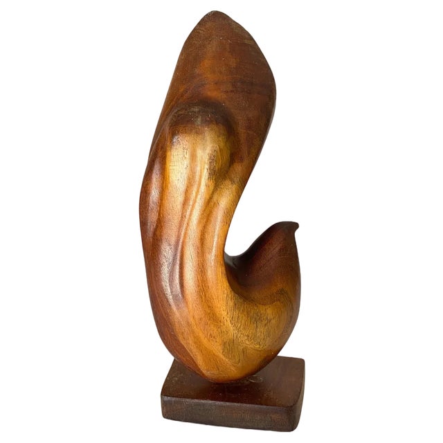 Abstract Wooden Sculpture in the style of Alexandre Noll, France, 1960s For Sale