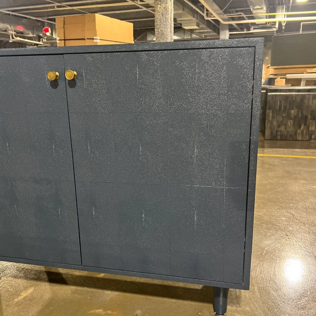 Transitional Made Goods Ramon Navy Buffet For Sale - Image 3 of 10