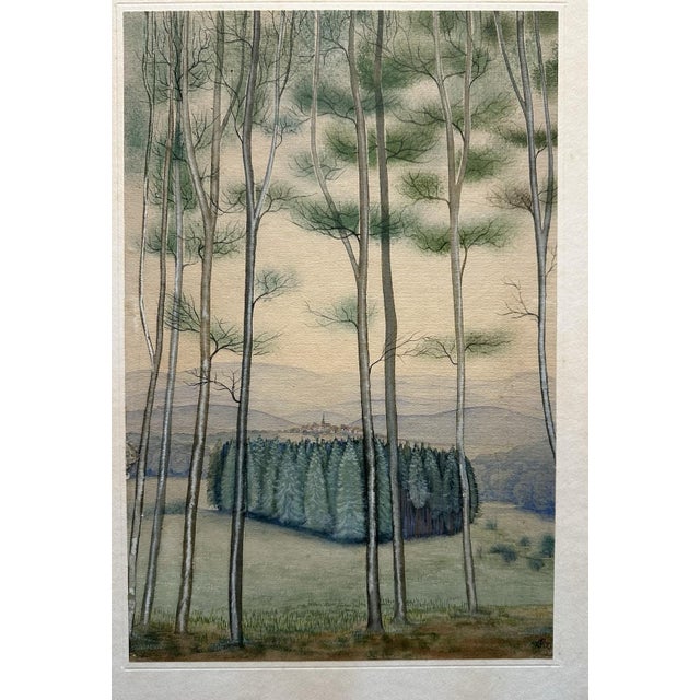 Bogler, Friedrich Wilhelm (1902-45), Trees, Knüll. Bauhaus Weimar, under Professor Schlemmer. Watercolor, approx. 32 x 21...