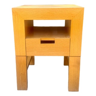 Modern Oak Nightstand or Side Table For Sale