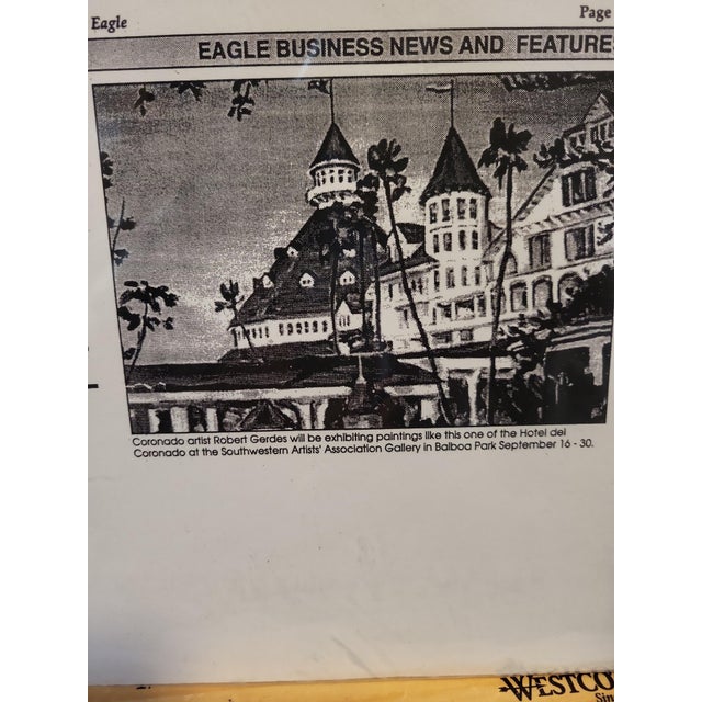 1940s Hotel Del Coronado Art Print For Sale - Image 9 of 10
