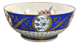 Large Antique Porcelain Footed Bowl from Samson, 1800s
