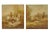 Yellow Rural Scenes, Oil on Canvas Paintings, Late 19th Century, Set of 2 For Sale - Image 8 of 8