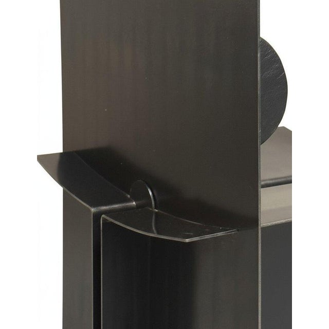 Axis Chair in Blended Iron & Italian Leather by D´ARK Atelier For Sale - Image 6 of 14