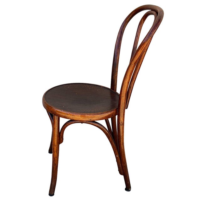 Brown Early 20th Century Vienna Secession Cherry Bent Oak & Pressed Wood Side Chairby Jacob & Josef Kohn For Sale - Image 8 of 14