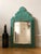 Green Antique Embossed Pressed-Metal (Tole) Mirror With a Green Patina Finish and Gilt Highlights Rococo For Sale - Image 8 of 10