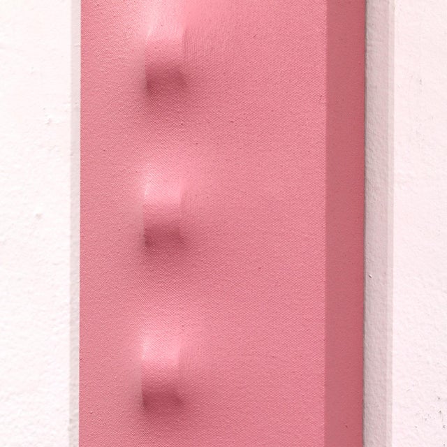 Light B991 - Modern Pink Multi-Dimensional Minimalist Abstract Sculptural Art Artwork by Len Klikunas For Sale In Los Angeles - Image 6 of 9