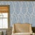 Schumacher Sample - Schumacher Ambala Paisley Sisal Wallpaper in Bright Blue For Sale - Image 4 of 5