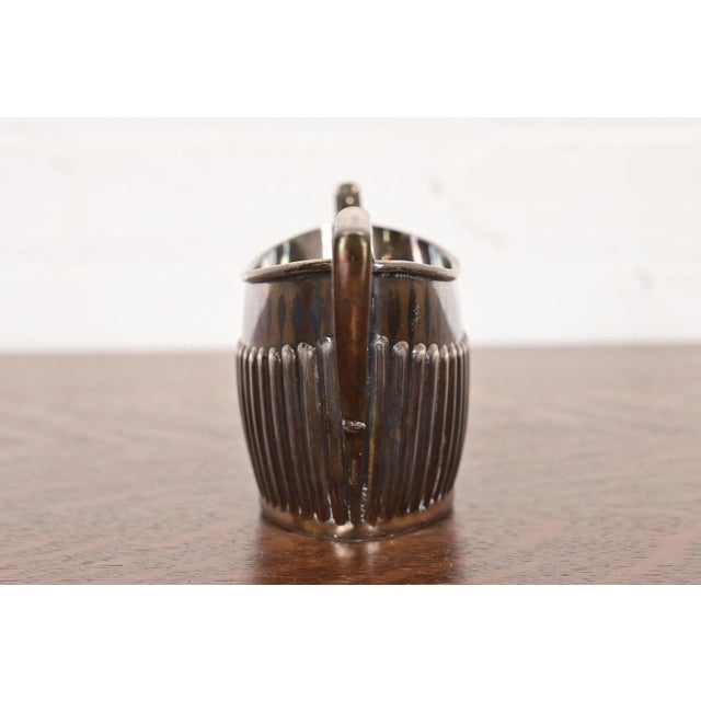 Silver Tiffany & Co. Style Art Deco Silverplate Sugar Bowl For Sale - Image 8 of 12