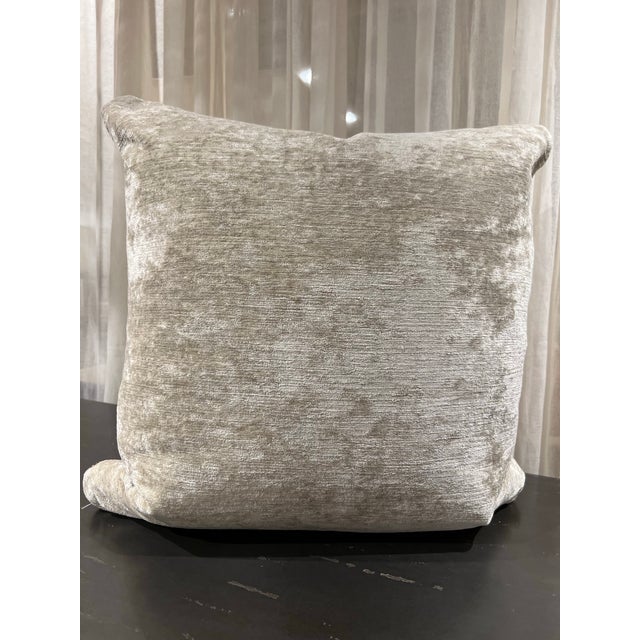 Farmhouse Pillow Made from Vintage Turkish Kilim With Velvet Back and Feather/Down Insert For Sale - Image 3 of 6