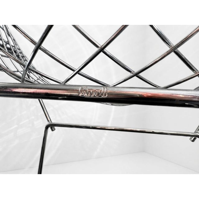 Silver Vintage Knoll Harry Bertoia Diamond Lounge Chair - Polished Chrome Mid-Century Modern Icon For Sale - Image 8 of 8