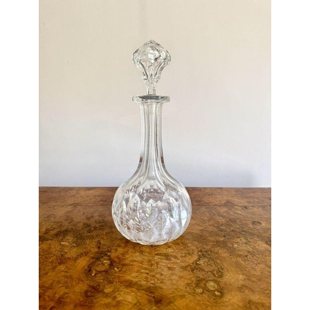 Antique Edwardian Cut Glass Decanter, 1900 For Sale - Image 4 of 4