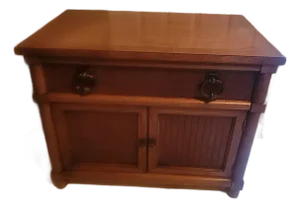 Vintage Thomasville Stroupe Collection Faux Bamboo Nightstand