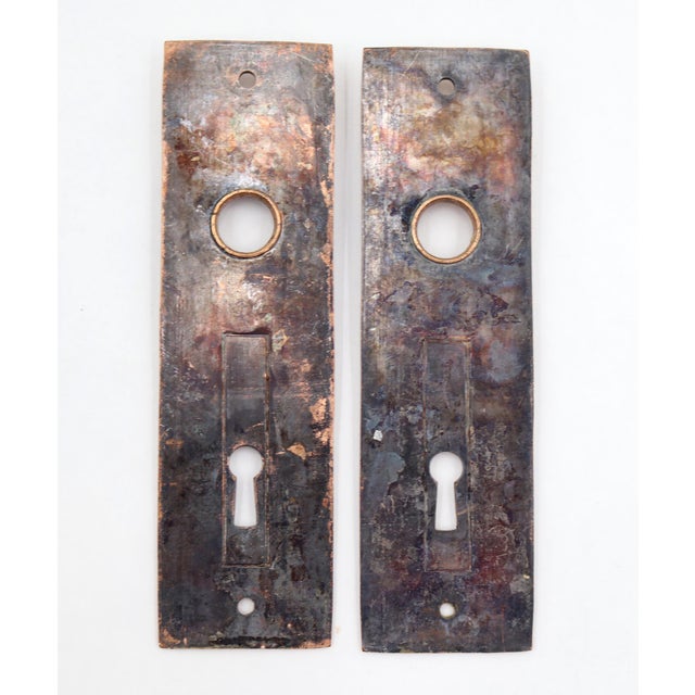 Early 20th Century Early 20th Century Vernacular Reading Windsor Brass Passage Door Knob Set For Sale - Image 5 of 7