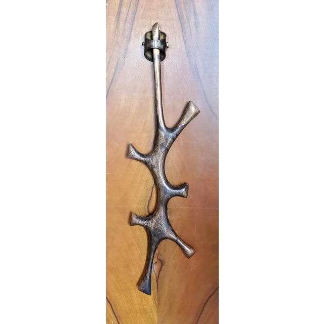 1965 Mid-Century Modern Brutalist Architectural Door Knocker Attributed to Paul Evans For Sale - Image 12 of 13