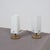 1950s Italian Opaline Glass and Brass Bedside Table Lamps, Set of 2 For Sale - Image 6 of 9