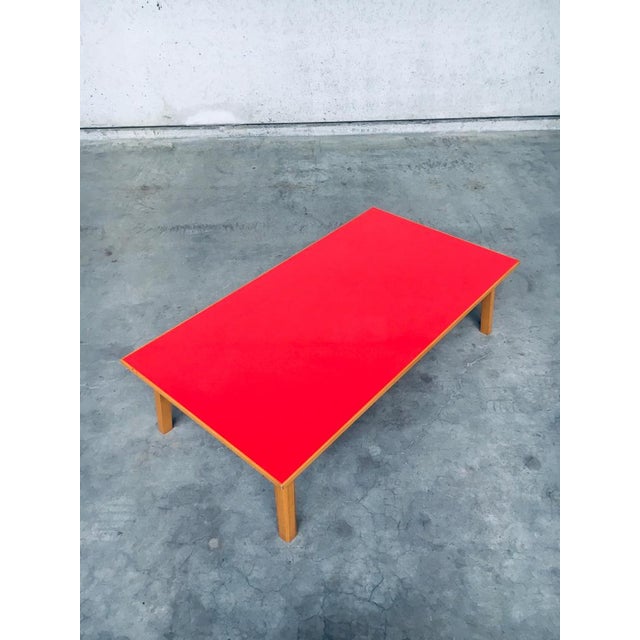 Mid-Century Red Coffee Table, Belgium, 1950s For Sale - Image 9 of 18