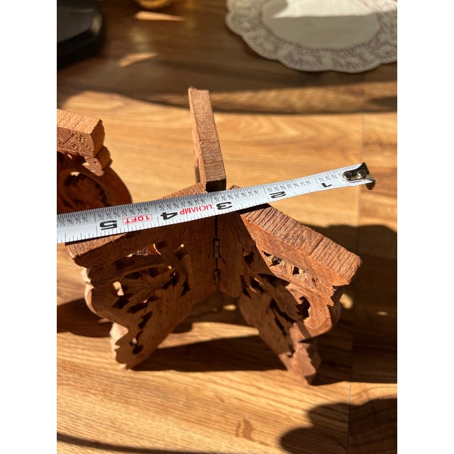 1970s 1970s Pair of Wooden Hand Carved Plant Stands For Sale - Image 5 of 7