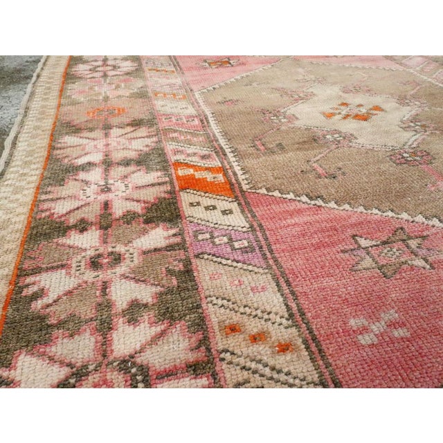 Textile Galerie Shabab Collection Mid-20th Century Turkish Anatolian Wide Gallery Runner For Sale - Image 7 of 10