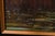 Original Artist Signed Village Harbor Oil on Canvas Painting With Carved Giltwood Frame For Sale - Image 12 of 15
