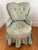 Petite Ladies Chair in Jacquard Damask Upholstery With Ruffled Skirt For Sale - Image 11 of 11