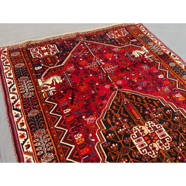 Turkish Vintage Turkish Hand-Knotted Rug With Central Medallion and Tribal Floral Motifs Rug For Sale - Image 3 of 12