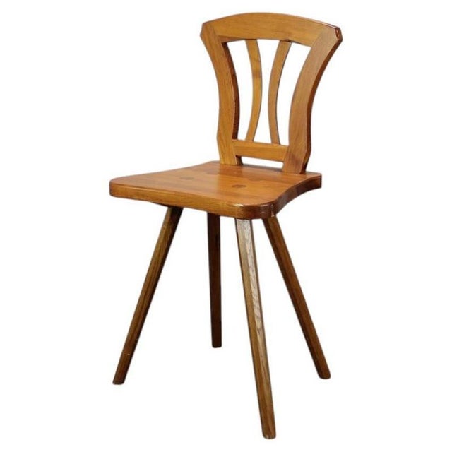 Vintage Czechoslovak Folk Farmhouse Chair in Wood, 1940s For Sale - Image 9 of 9