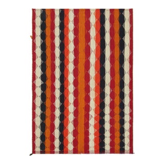 Vintage Jajim Qashqai Persian Kilim With Colorful Geometric Patterns - Rug & Kilim For Sale