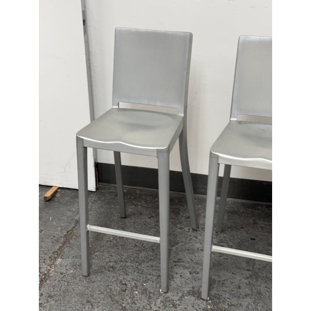Emeco Philippe Starck for Emeco Hudson Barstools, Pair For Sale - Image 4 of 12