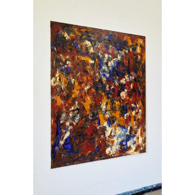 A study into the oil paints: red iron oxide, yellow iron oxide, transparent red oxide and Naples yellow. Part way through...