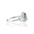 Not Yet Made - Made To Order Chic Natural Aquamarine & Diamond Cocktail Ring Size 4 in 14k White Gold For Sale - Image 5 of 14