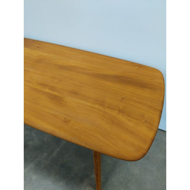 Brown Vintage Ercol Plank Dining Table For Sale - Image 8 of 9