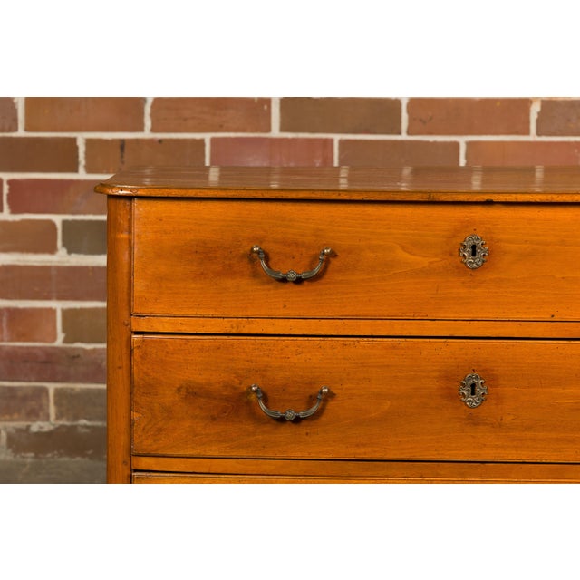 18th Century French Walnut Commode with Three Drawers and Carved Apron For Sale In Atlanta - Image 6 of 12