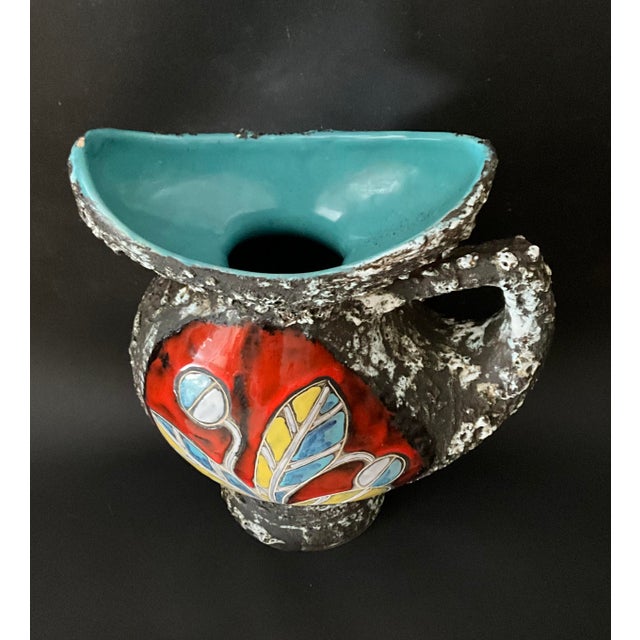 Large Brutalist Ceramic Pitcher by Pugi, Monaco, 1970s For Sale - Image 10 of 12