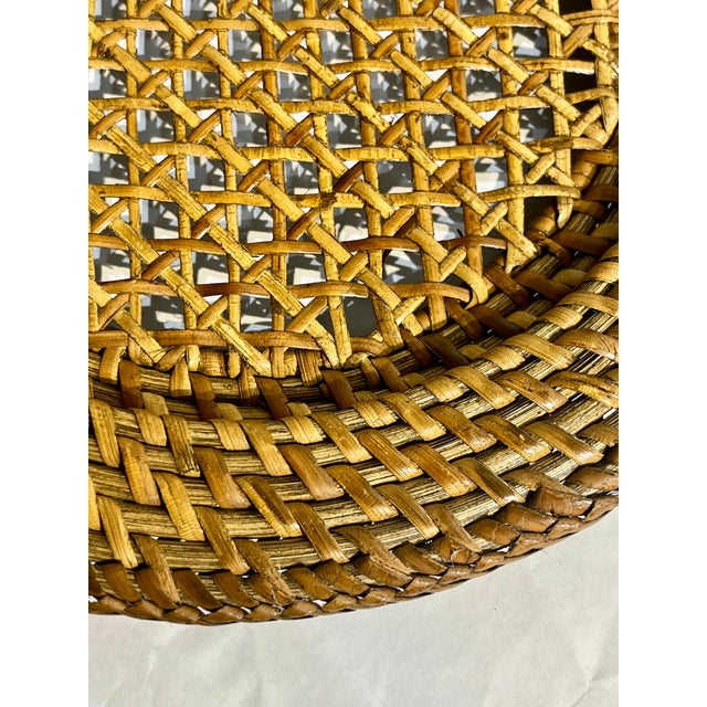 Vintage Boho Rattan Charger Plates - Set of 6 For Sale - Image 10 of 12