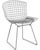 Chrome Bertoia Side Chairs With Fabric Seat Pads for Knoll (Two Available) For Sale - Image 10 of 12