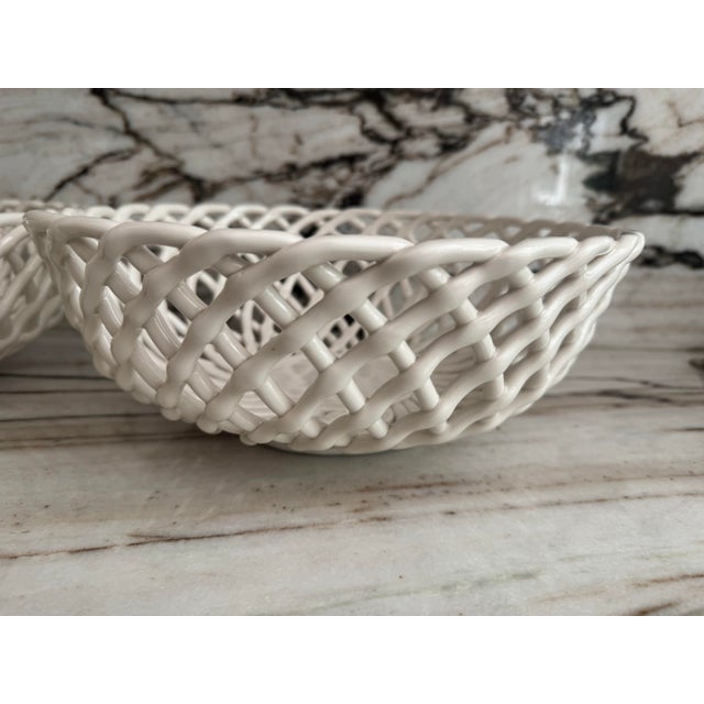 Italian Handmade Weaved Bowls , Pair For Sale In Miami - Image 6 of 6