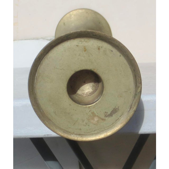 Extra Tall Brass Candlestick 22.5" Tall For Sale - Image 4 of 5