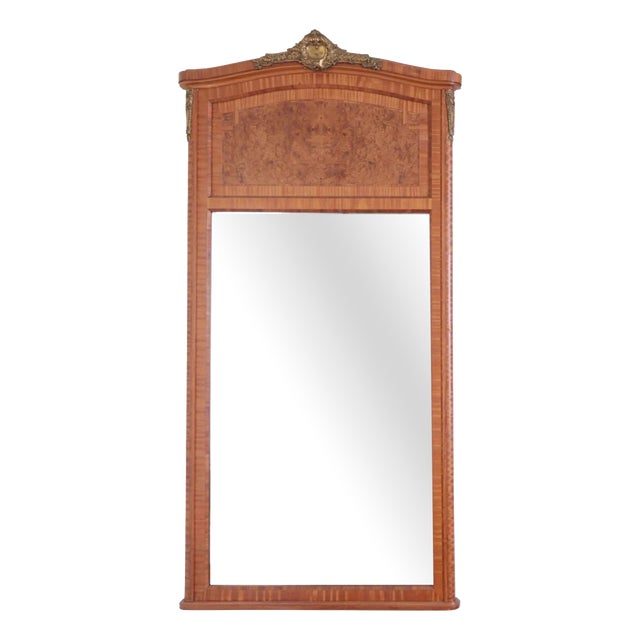 Large Antique Classicist Trumeau Mirror For Sale