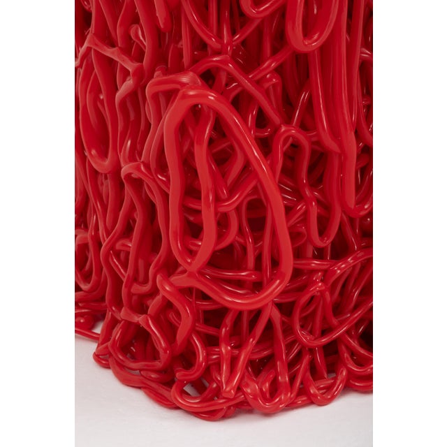 Gaetano Pesce “Senzafine” Armchair and Pouf in Red Polyurethane For Sale - Image 9 of 16