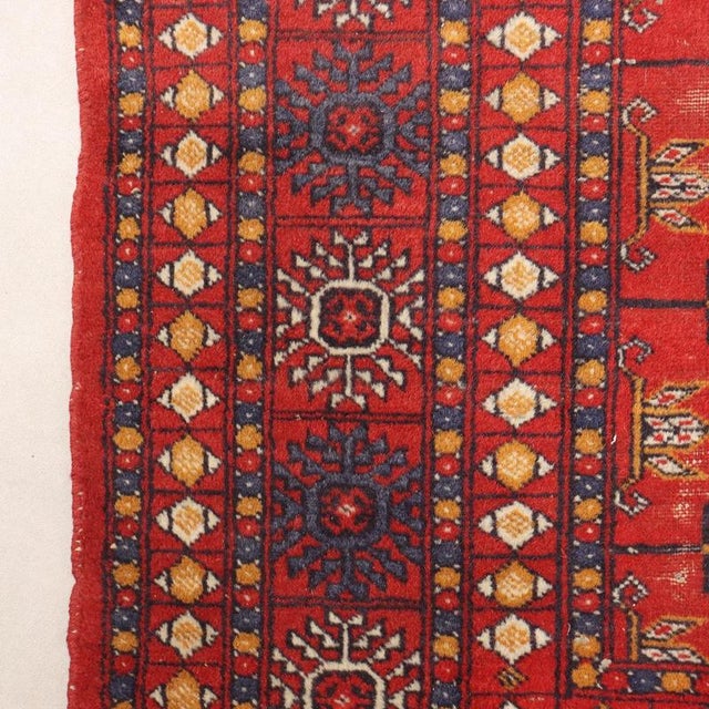Textile Vintage Bukhara Rug, Pakistan For Sale - Image 7 of 9