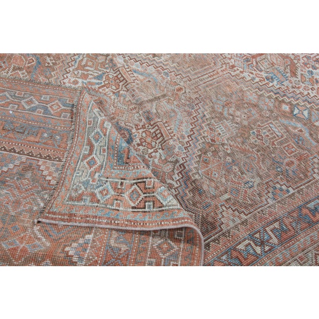 High Quality Muted Tones Trbal Figures Floor Rug -9' 7'' X 6' For Sale - Image 12 of 12