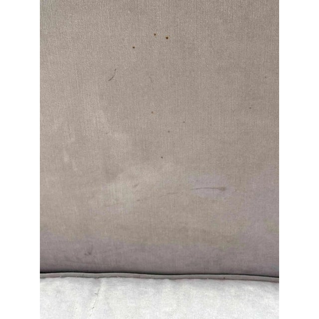 Wood Gray Velvet Sofa by Kravet For Sale - Image 7 of 12
