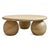 Beige Indoor Outdoor Round Ball Coffee Table For Sale - Image 8 of 10