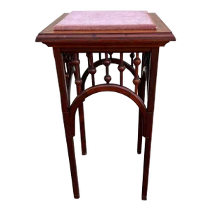 Antique Art Nouveau Style Mahogany Stick and Ball Side Table or Plant Stand.