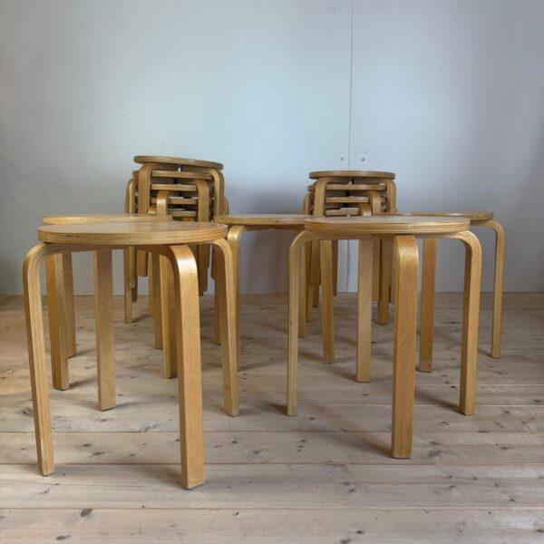 Vintage Stool in Oak For Sale - Image 5 of 7